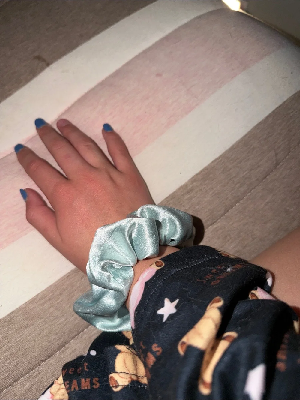 Target Satin Scrunchie - Pale Aqua
